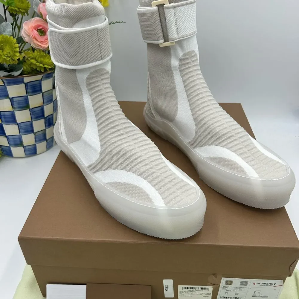 Men’s Burberry knitted sub high top sock, sneakers size 45